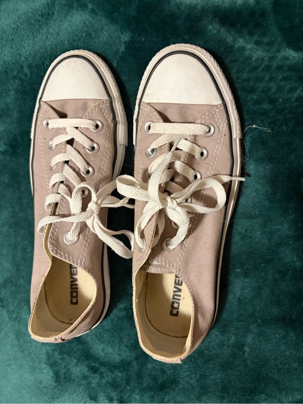 Converse Women’s Low Top Sneakers in Taupe Canvas